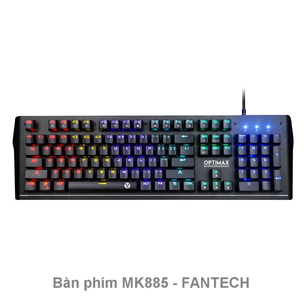 Bàn phím cơ quang Full size RGB Backlit Ghost Gaming - Fantech F_MK885 Blue Switch - Hàng Chính Hãng - Bảo Hành 12 Tháng