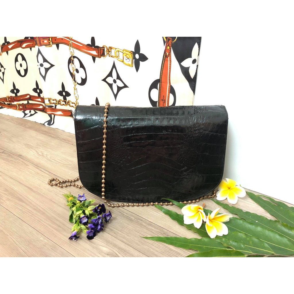 Thanh lý túi đeo chéo nữ da cá sấu thật 100%