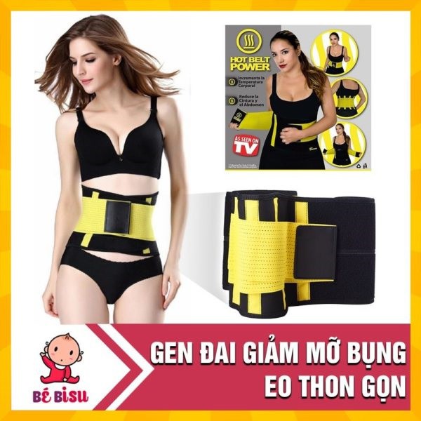 Đai nịt bụng định hình, giảm mỡ giúp vòng eo thon gọn unisex nam hay nữ đều sử dụng được ( Màu vàng phối đen)