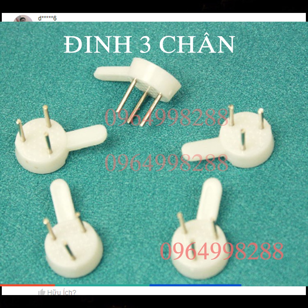 🔥Đinh treo đồ dạng 3 chân, đa năng,🔥 khung ảnh, đinh đóng tường chắc chắn không cần khoan tường
