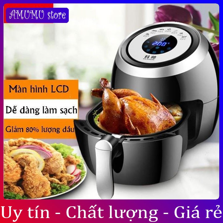 [BH 12 Tháng]Nồi Chiên Không Dầu BOVANA 4,5L-5,5L Công Nghệ Mới An Toàn Cho Mọi Gia Đình, Nồi Chiên Gà, Nồi Chiên khoai