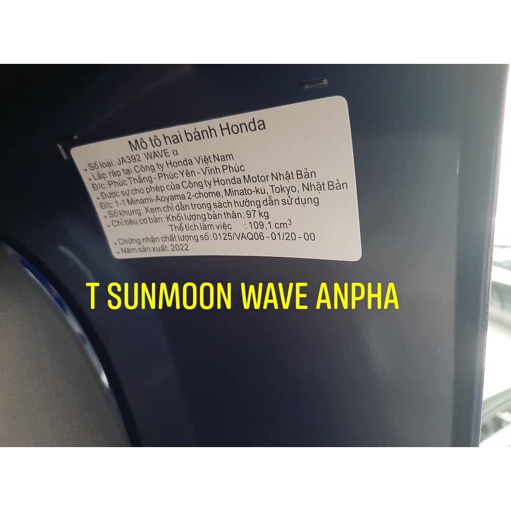 tem năm sản xuất tem thông số tem mô tô hai bánh tem năm sản xuất wave anpha 110 future winner x
