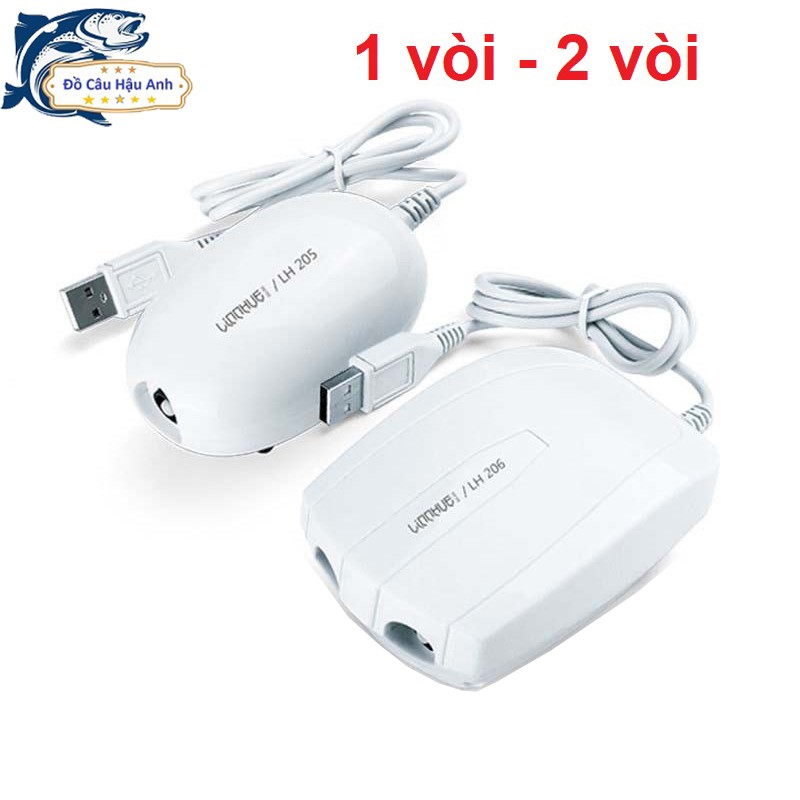 Máy Sủi Khí Oxy Hồ Cá Sục Khí Bể Cá USB + Dây Sủi + Quả Sủi Cao Cấp NCDS4