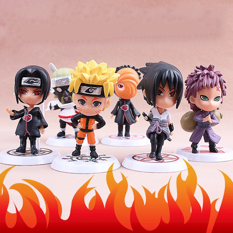 Bộ mô hình figure Naruto 6 con [naurto/sasuke/itachi/obito/gaara/killer bee] - BAYSTORE