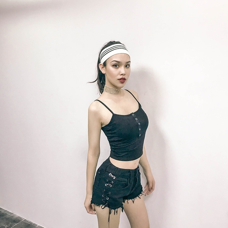 Áo Croptop Sát Nách Thiết Kế Quyến Rũ Cho Phái Nữ