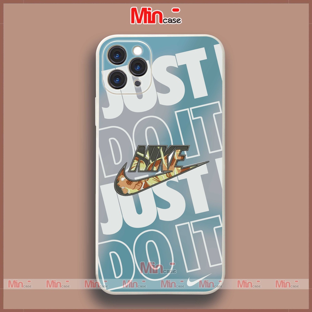 Ốp lưng iPhone Nike Just Do it viền vuông silicon dẻo bảo vệ camera cho iphone 6/6s/7/8/X/XS/XR/11/12/13 Pro Plus Max