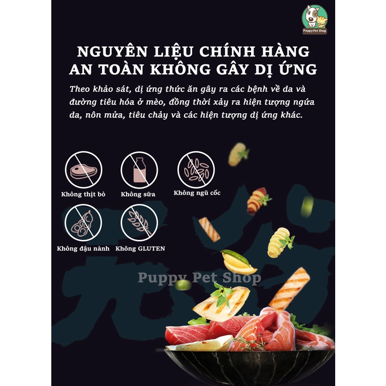 Thức ăn Kitchen Flavor cho mèo con và mèo mẹ cho con bú vị CÁ BIỂN VÀ RAU CỦ QUẢ