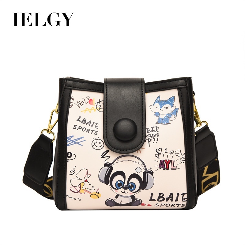 IELGY Túi Đeo Vai Dáng Xô Dây Bản Rộng Thời Trang Cho Nữ