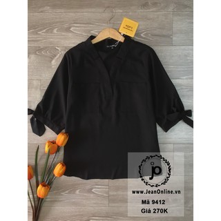 Bigsize Nữ - Sơ mi cổ V tay nơ (MS: 9412)