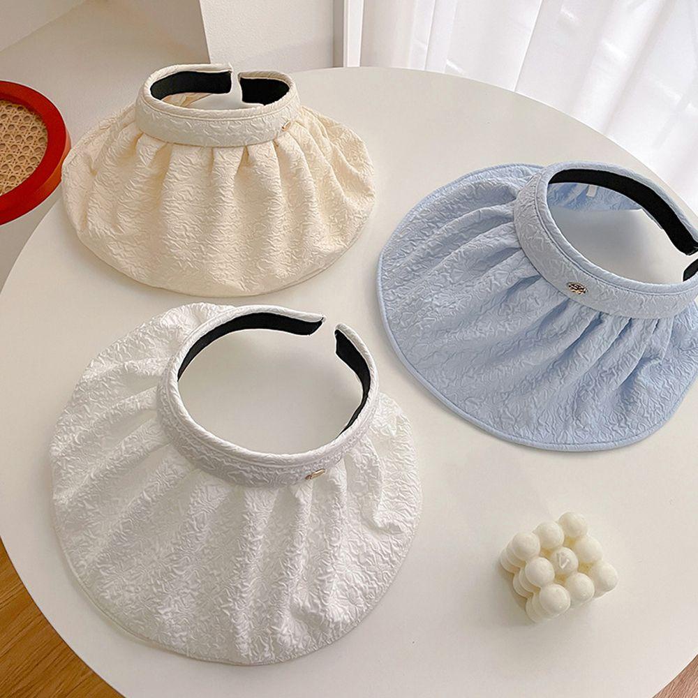 Mũ Lưỡi Trai Nửa Đầu Chống Nắng Màu Trơn Thời Trang Mùa Hè Cho Nữ