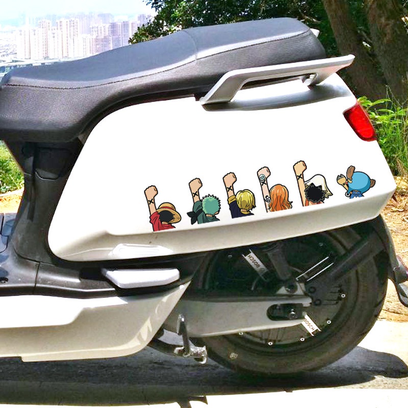 Một Mảnh! ⚡ Sticker Phản Quang Chống Thấm Nước Hình Luffy Chopper Trang Trí Xe Hơi Xe Máy
