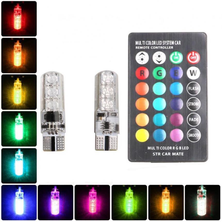 Bộ 2 bóng đèn LED Demi, Xi Nhan, Sương Mù Xe Máy có remot