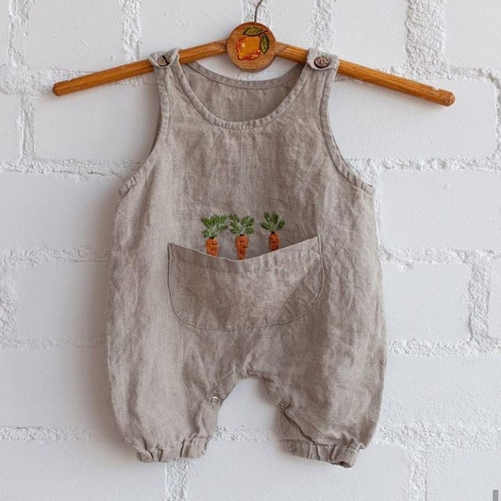 Bodysuit Bé Trai Bé Gái Vải Đũi Linen Lanh