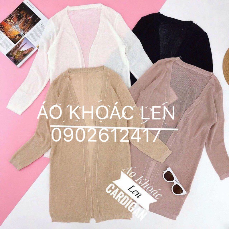 ÁO KHOÁC LEN MỎNG FORM DÀI NGANG ĐÙI 220k