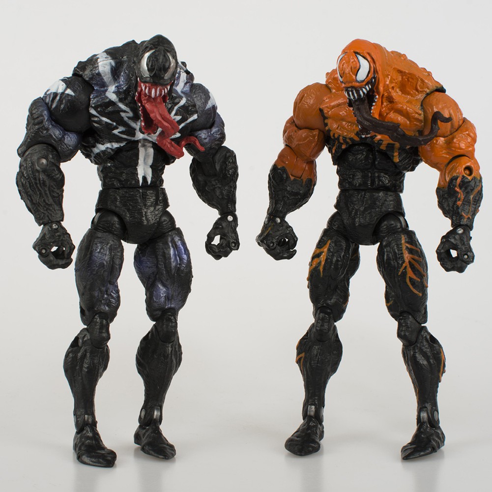 For Venom Black And Yellow Joints Movable Garage Kits Model Toy Dolls