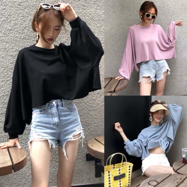 Áo croptop tay to HDA0719 | BigBuy360 - bigbuy360.vn