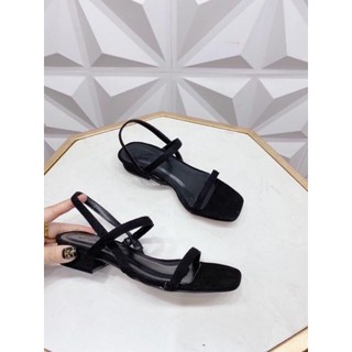 Giày sandal bảng ngan dây mãnh nhung mềm cao 2cm có size lớn 40 41 42 43