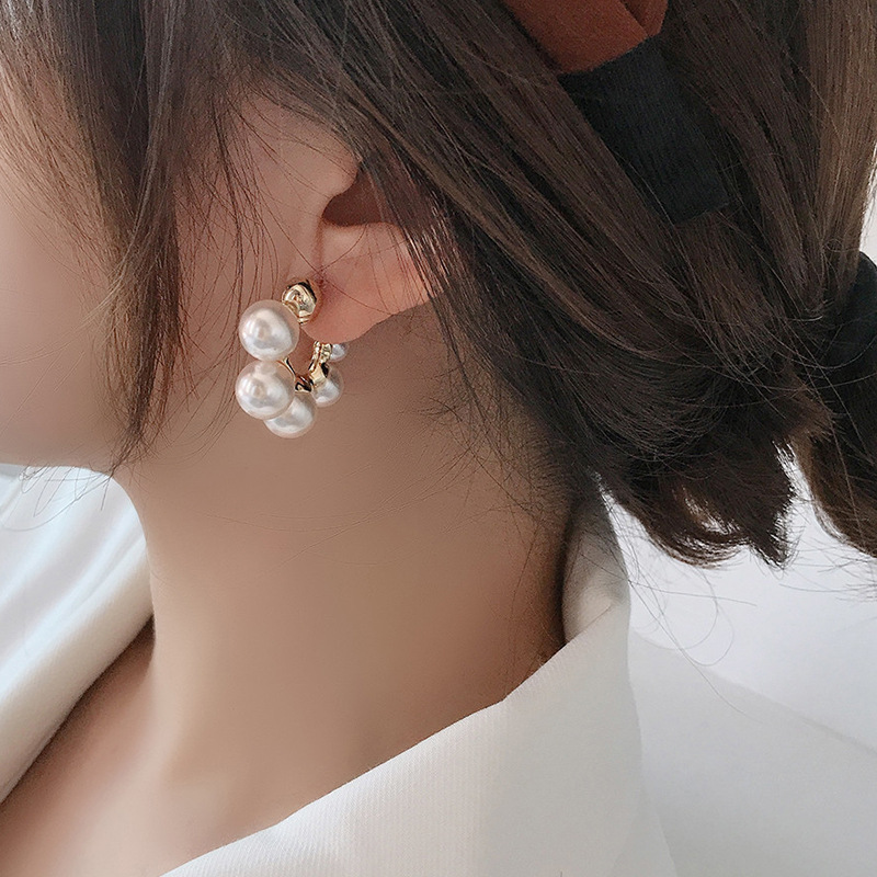 Bông Tai Hình Tròn Đơn Giản Thời Trang Hàn Quốc