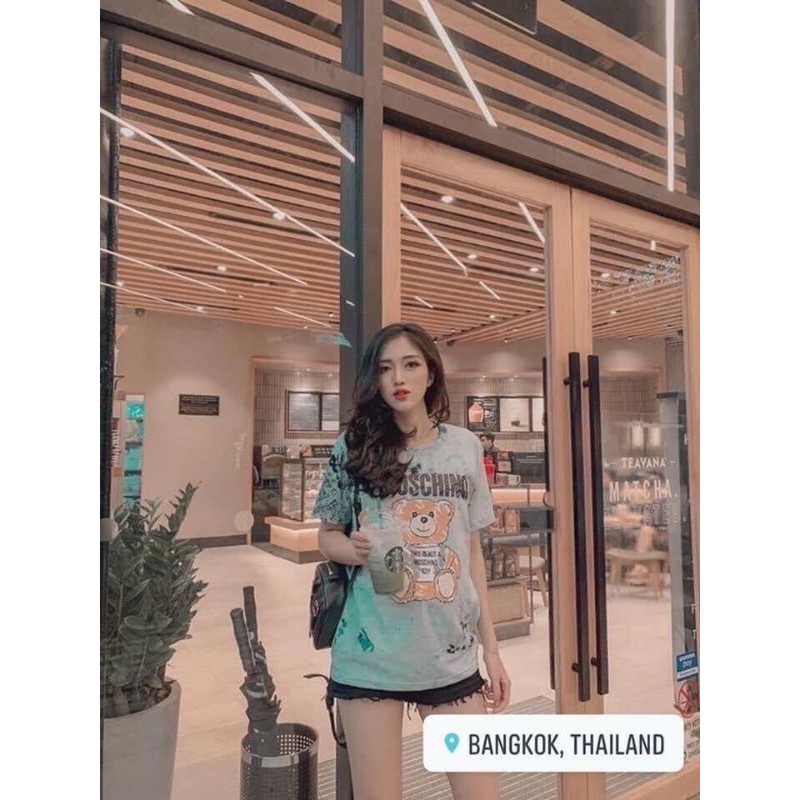 Áo thun hình moschino thái lan