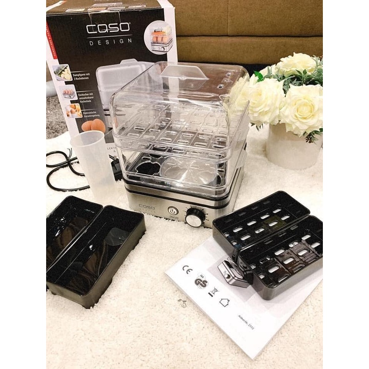 Nồi hấp 2 tầng CASO ED10, máy hấp mini 2 tầng
