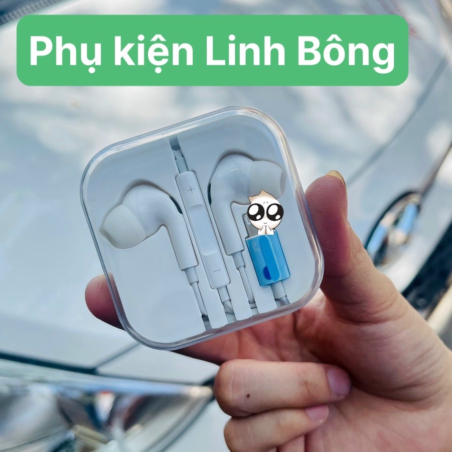 Tai nghe chân dẹt, cắm cổng sạc 7, x, xsmax có núm cao su mềm, tự động kết nối bluetooth, CÓ MIC