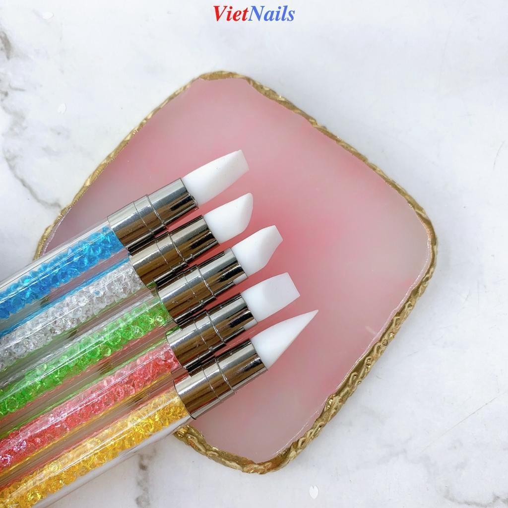 Bút Silicone Đa Năng Hai Đầu, Bút Nặn Hoa, Đẩy Sticker, Dán Foil, Chỉnh Hình Gel