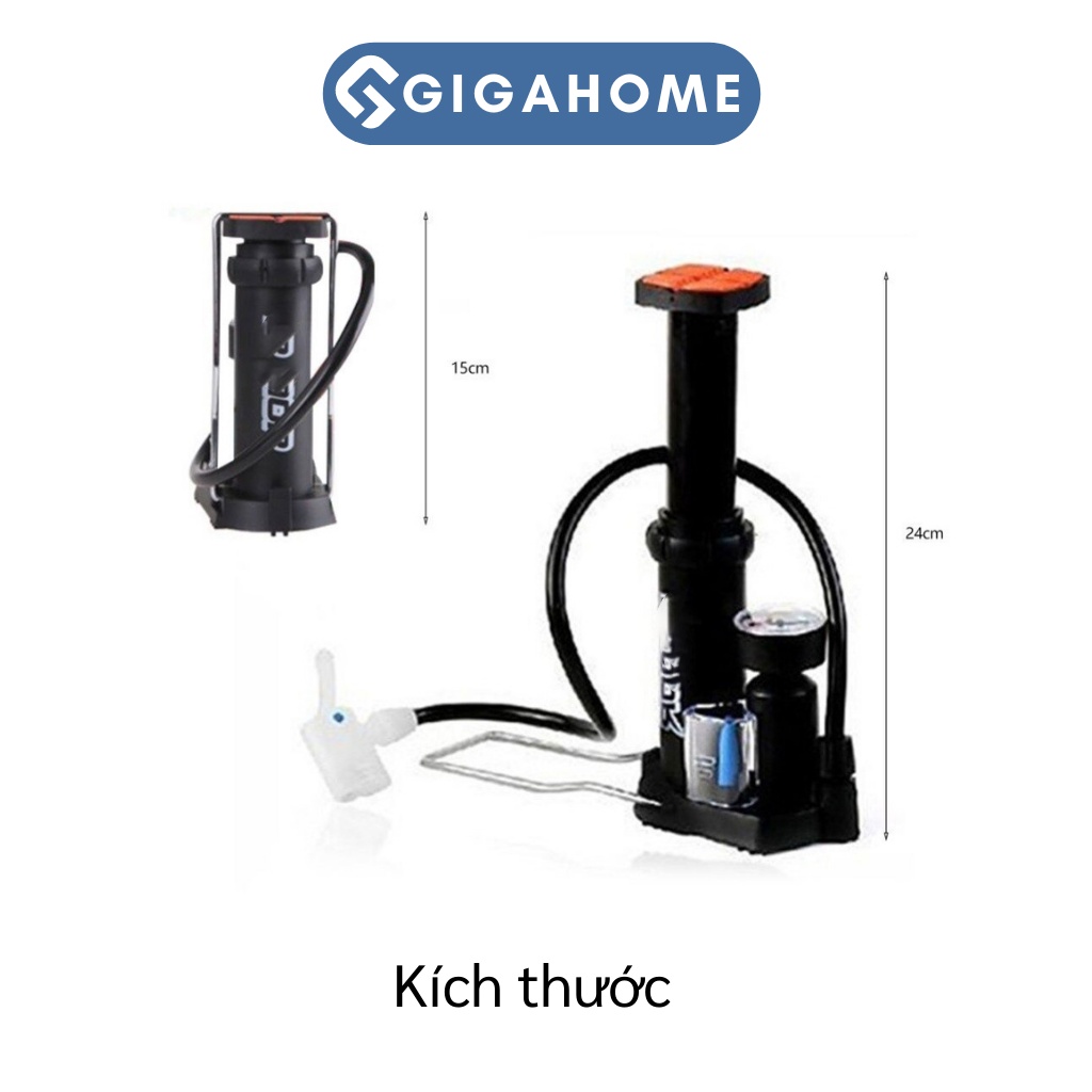Ống Bơm Bánh Xe Đạp, Xe Máy Mini Cầm Tay GIGAHOME 8566