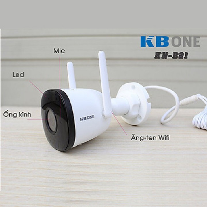 Camera ip Wifi KBOne KN-B21 thân trụ ngoài trời 2.0Mp tích hợp Mic thu âm, tầm xa hồng ngoại ban đêm 30m | BigBuy360 - bigbuy360.vn