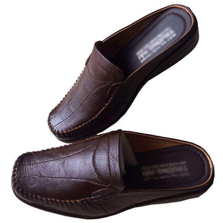 Dép bít mũi nam BIGSIZE da bò cao cấp Trường Hải TH_BM329