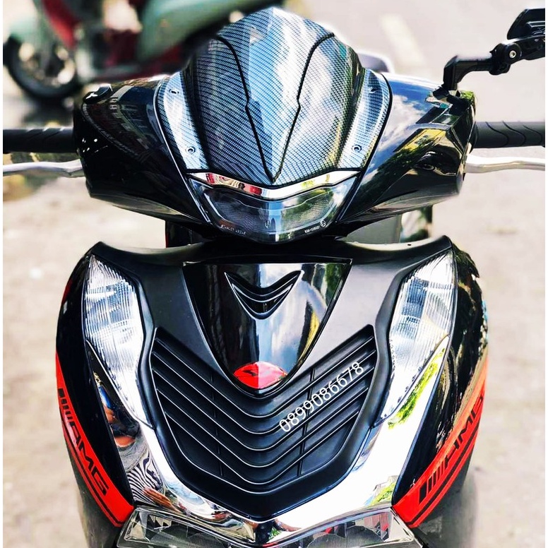 Kính Chắn Gió Xe SH 2020 / 2021 / 2022 / 2023 - Mão Trên, Mão Đầu - Carbon - Phụ Kiện Đồ Chơi, Ốp Trang Trí Xe Máy SH