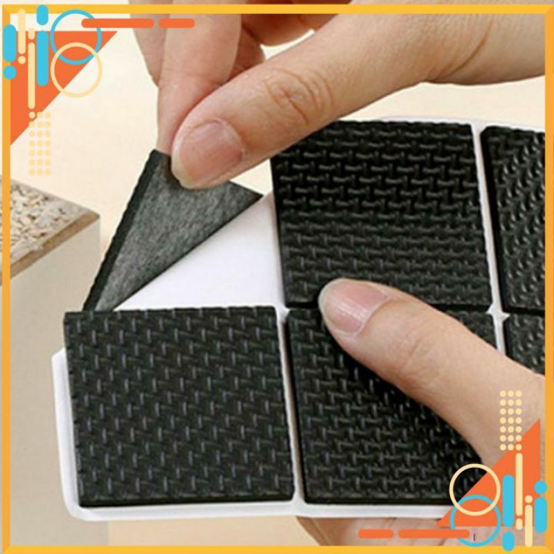 BỘ 30 MIẾNG CAO SU LÓT CHÂN BÀN GHẾ 💥 FREESHIP 💥 LÓT CHÂN GHẾ GỖ TỦ GIƯỜNG HÌNH VUÔNG CHỐNG TRẦY XƯỚC NỀN NHÀ TIỆN DỤNG