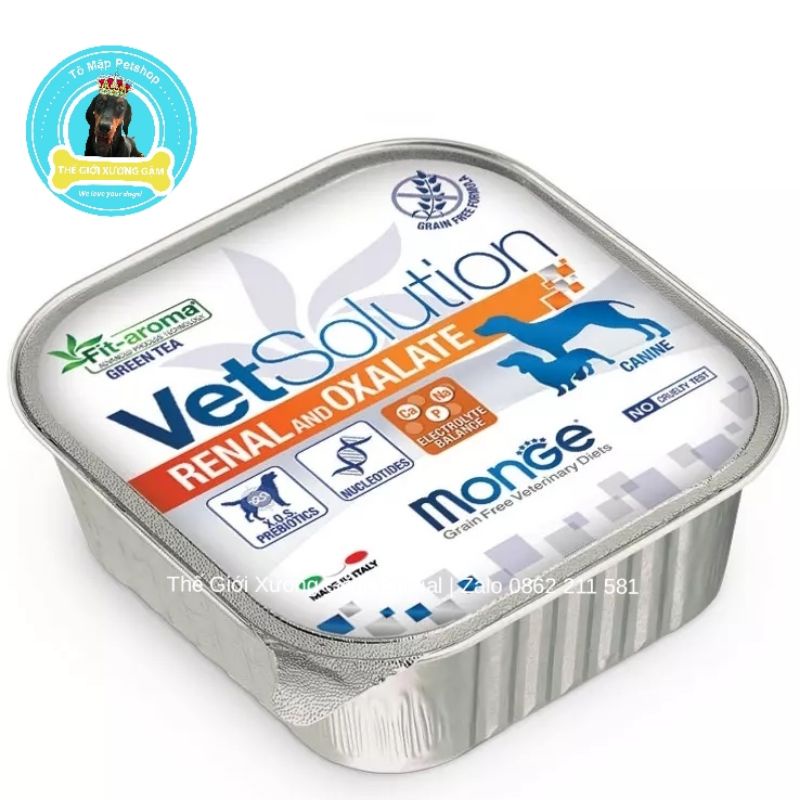 [Mã PET50K giảm Giảm 10% - Tối đa 50K đơn từ 250K] MONGE VET SOLUTION PATE HỖ TRỢ ĐIỀU T RỊ CHO CHÓ 150GR