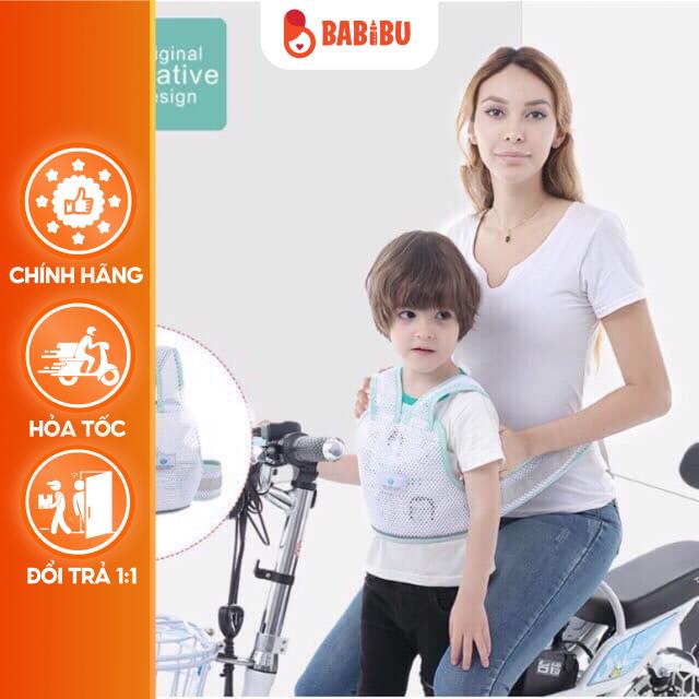 Đai Đi Xe Máy Thông Hơi Cao Cấp, An Toàn Cho Bé Babibu-DXM