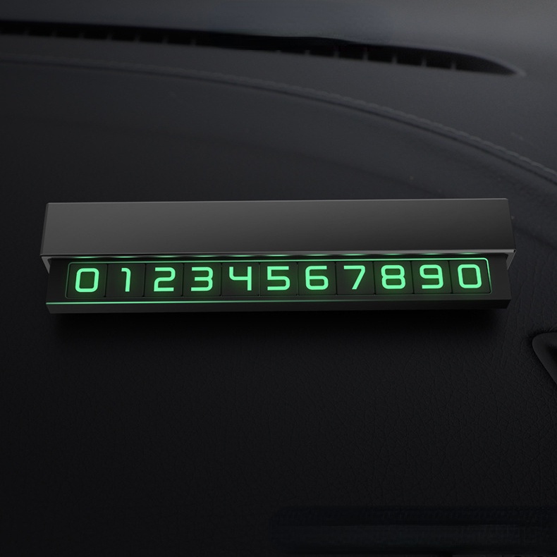 Bảng Ghi Số Điện Thoại Đỗ Xe Tạm Thời Bằng Kim Loại Thiết Kế Sáng Tạo Cho Xe Hơi