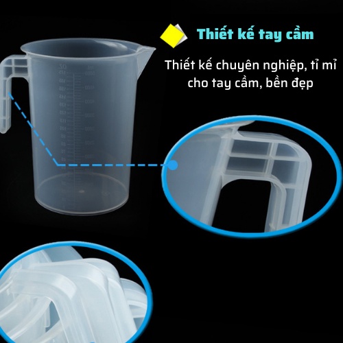 Ca đong định lượng 250ML có chia vạch bằng nhựa trong suốt ly đong định lượng 100 ml và rigger định lượng 2 đầu cao cấp