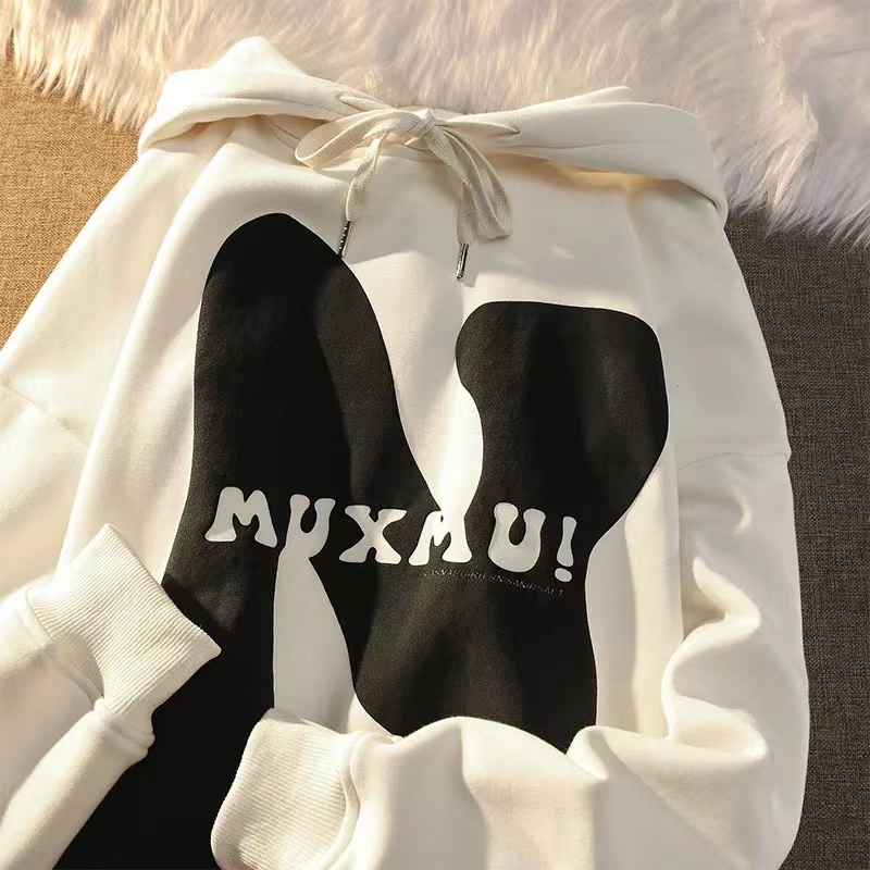 NRVP Áo Hoodie Tay Dài Oversize In Họa Tiết Phong Cách Hàn Quốc Kiểu Mới Cho Nam / Nữ