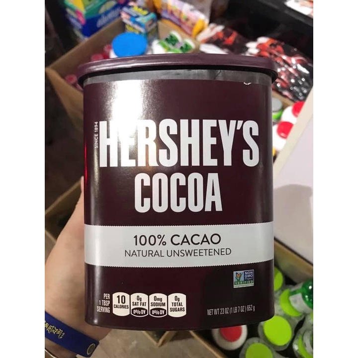 BỘT CACAO TỰ NHIÊN KHÔNG ĐƯỜNG HERSHEY'S 652G của Mỹ