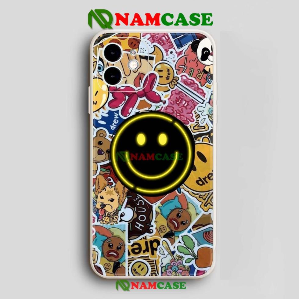 Ốp lưng iPhone Drew cạnh viền vuông silicon mềm dẻo cho iphone 6/6s/7/8/X/XS/XR/11/12/13 Pro Plus Max cute dễ thương đẹp