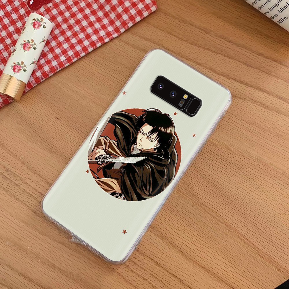 Ốp Lưng Trong Suốt In Hình Anime Attack On Titan Cho Samsung Galaxy J6 / J8 / J7 Pro Prime Duo Plus 2018