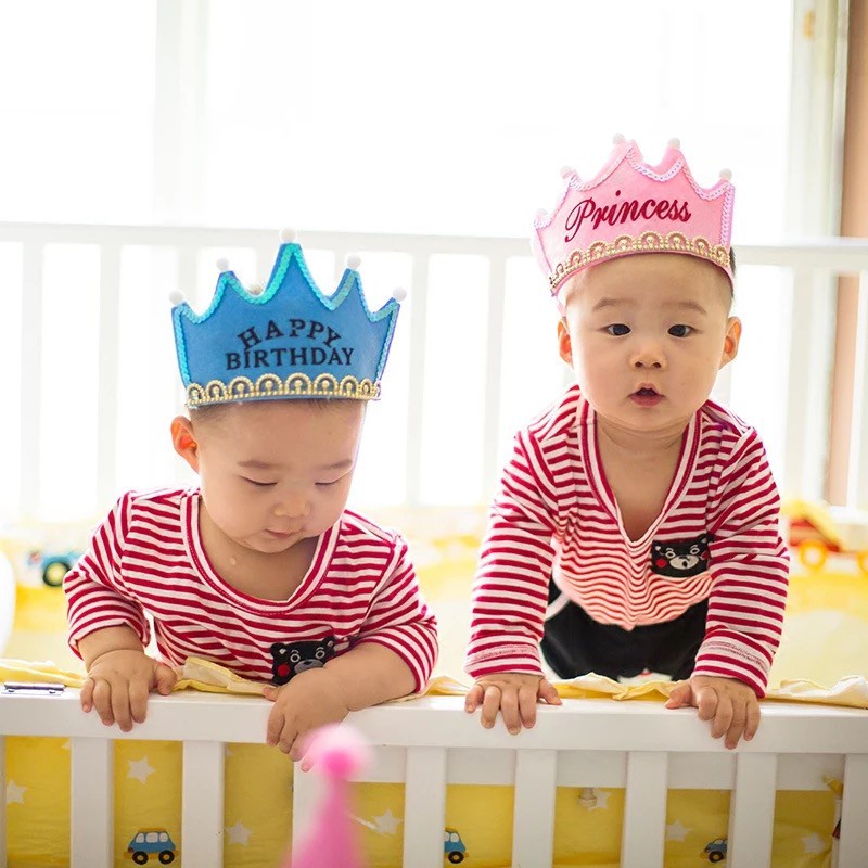Băng Đô Vương Miện Sinh Nhật Có Đèn LED 6 Bóng