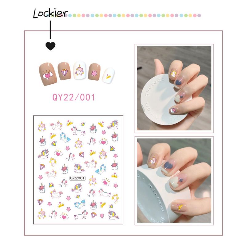 Miếng Dán Trang Trí Móng Tay Hình Hello Kitty, Hình Cute dễ thương