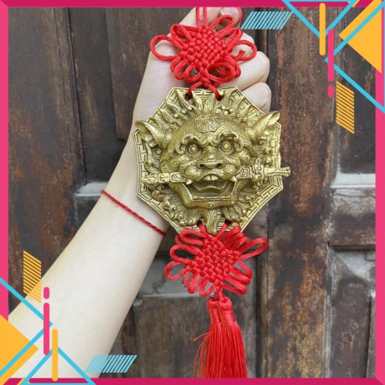 Hồ Phù Hoá Sát Bằng Đồng Kết Dây Chỉ Đỏ Cát Tường May Mắn - Thái Tuế, Tam Tai nên dùng treo ở hướng đông bắc