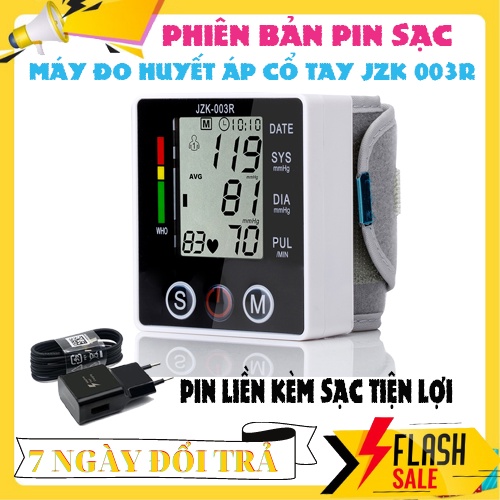 Máy Đo Huyết Áp Cổ Tay JZK - 003R - Pin liền kèm bộ sạc . Bảo hành 6 tháng