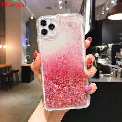 Samsung Galaxy A70 A50 A50S A30S A30 A20 A10 A8 A6 A6+ Plus 2018 A7 A5 2016 Phone Case Quicksand Liquid Glitter Bling Star Love Loving Heart Solid Color Clear Transparent Soft Casing Case Cover