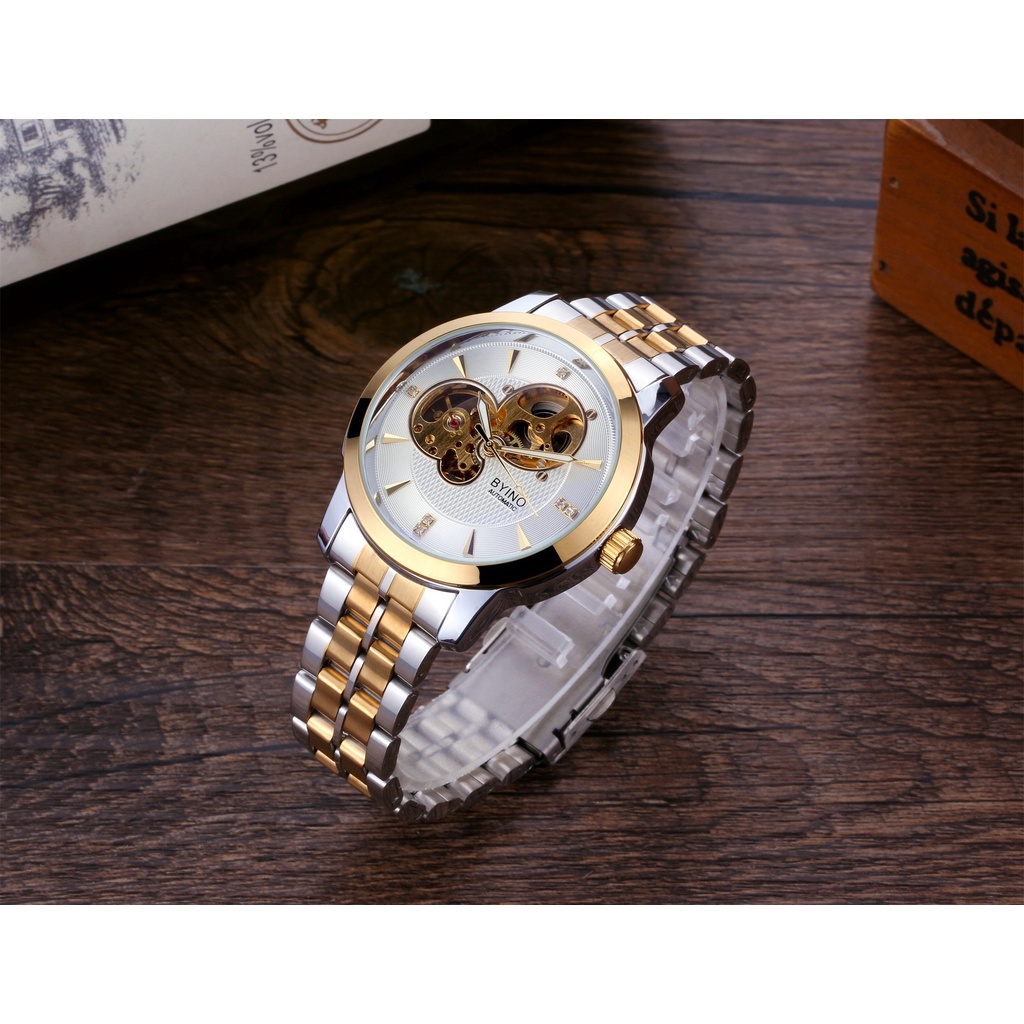 Đồng hồ nam BYINO, đồng hồ chính hãng cơ dây kim loại mặt 42, BH 24 tháng, hàng loại 1 mã A9 | BigBuy360 - bigbuy360.vn