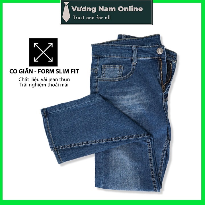 Quần jean nam co giãn trơn xước rách đẹp wash cao cấp form ôm slim VN91B