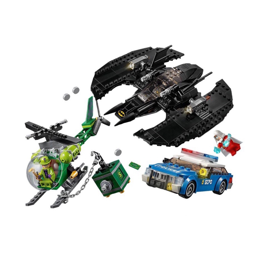 Lắp Ráp not Lego – BatMan BatWing Và The Riddler Heist – Bela – 513 Chi Tiết