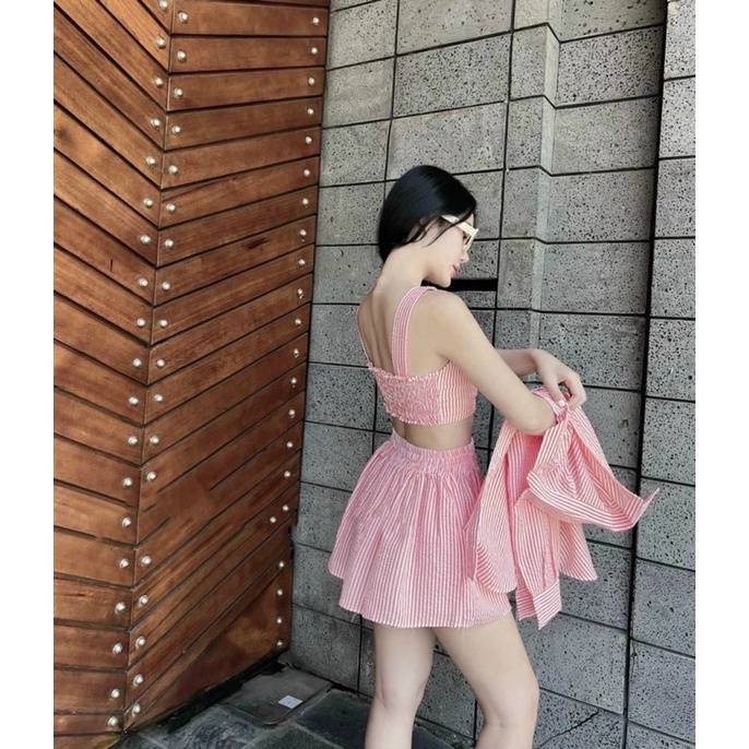 BIGSIZE Set sơ mi xốp 3 món 55-95kg