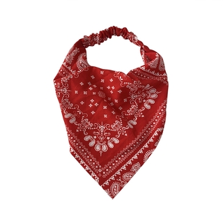 Retro floral pattern head scarf for women