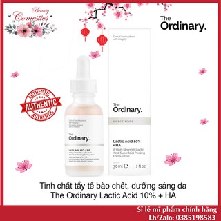 The Ordinary Lactic Acid 10% + HA 30ml,Tinh Chất Tẩy Tế Bào Chết Và Cấp Nước.